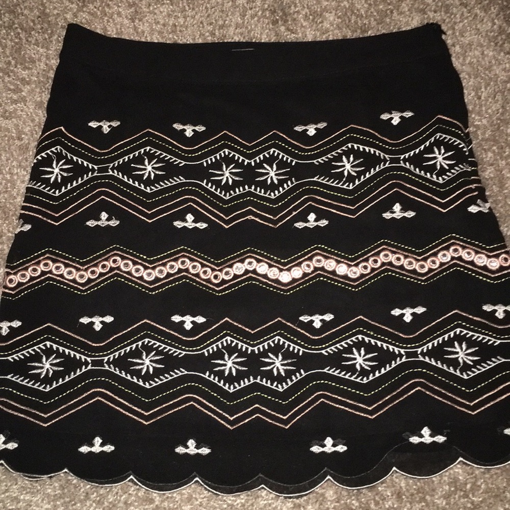 Black embellished skirt